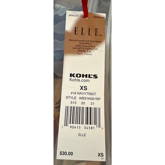 Elle Size XS Fairy Cottage Scalloped Hem New with Tags sleeveless blouse Navy - Picture 8 of 8